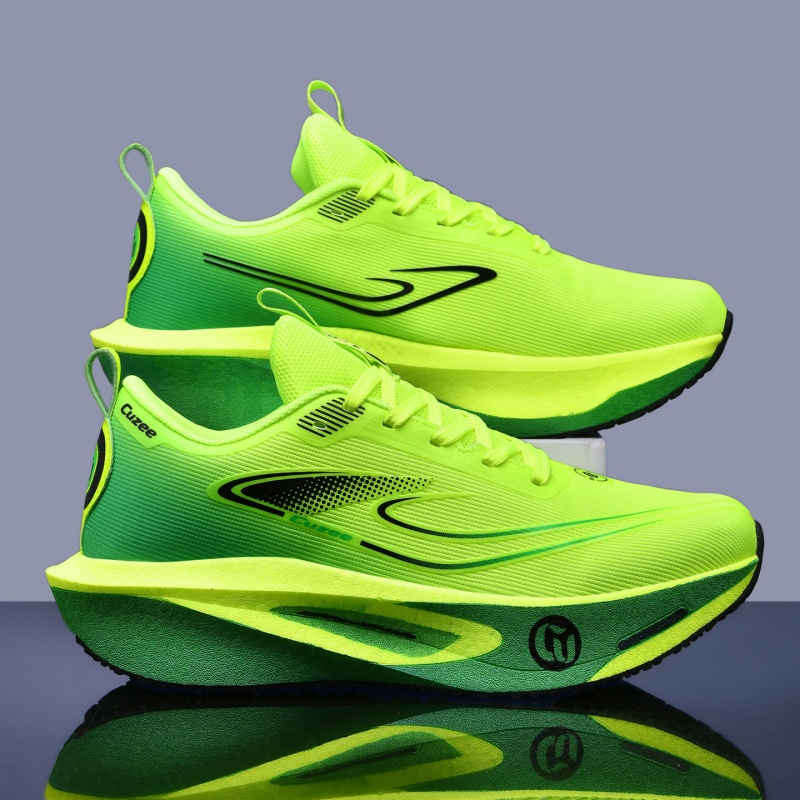 Men Running Shoes Carbon Board - Breathable Mesh Athletic Shoes ulasan dan harga