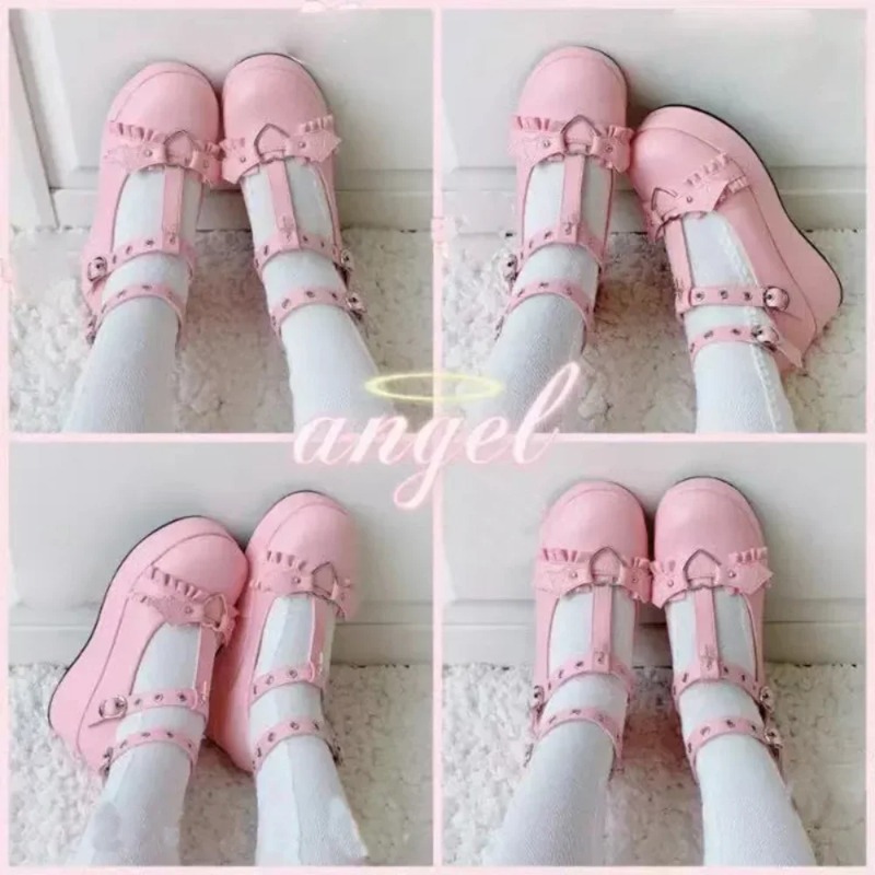 New Sweet Heart Buckle Wedges  - Boots ulasan dan harga