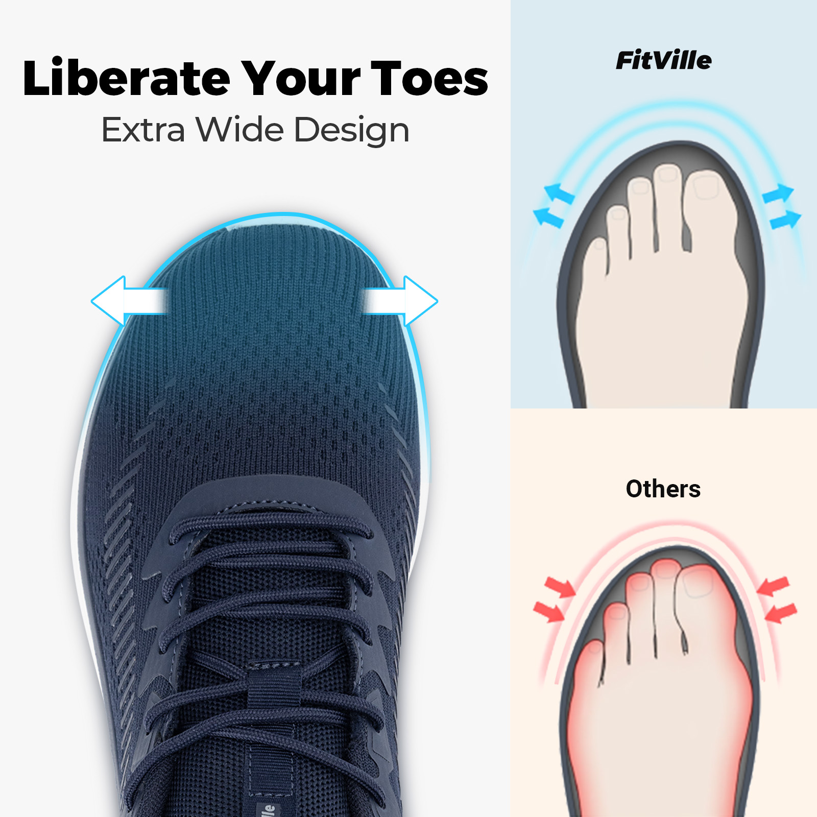 FitVille Men's Walking Shoes L - Breathable Mesh Athletic Shoes ulasan dan harga