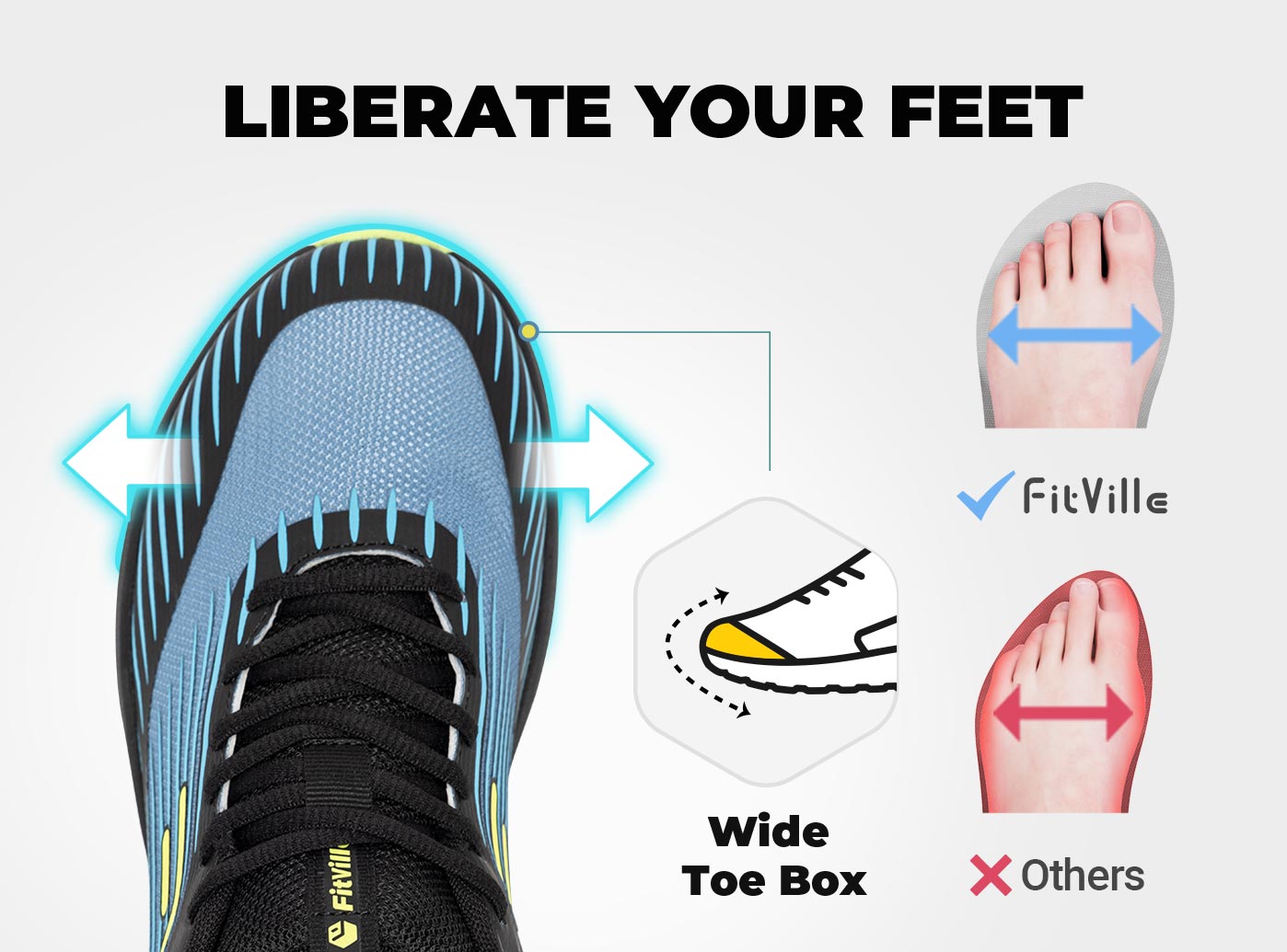 FitVille Men's Trail Running S - Breathable Mesh Athletic Shoes ulasan dan harga