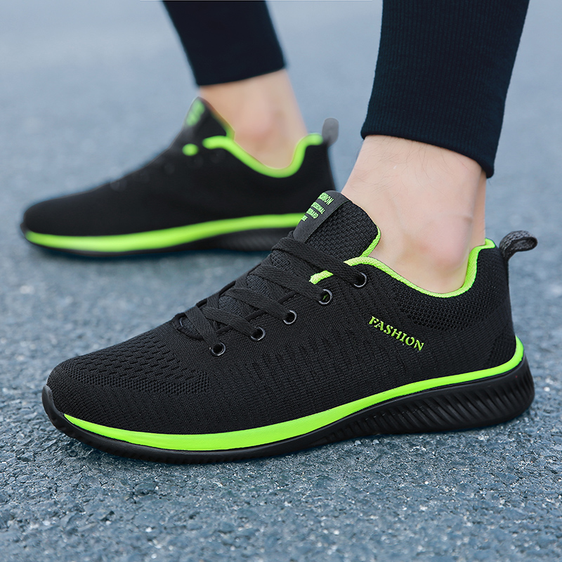 MAEDEF Athletic Shoes for Men  - Knit Fabric Lace Up Sneakers ulasan dan harga