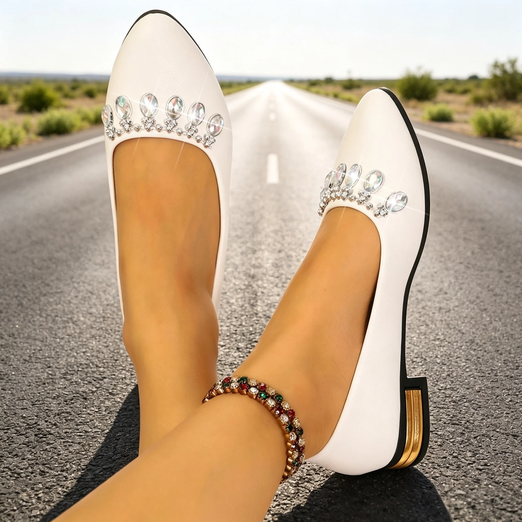 Women Flats Pointed Toe Ballet - Heels ulasan dan harga