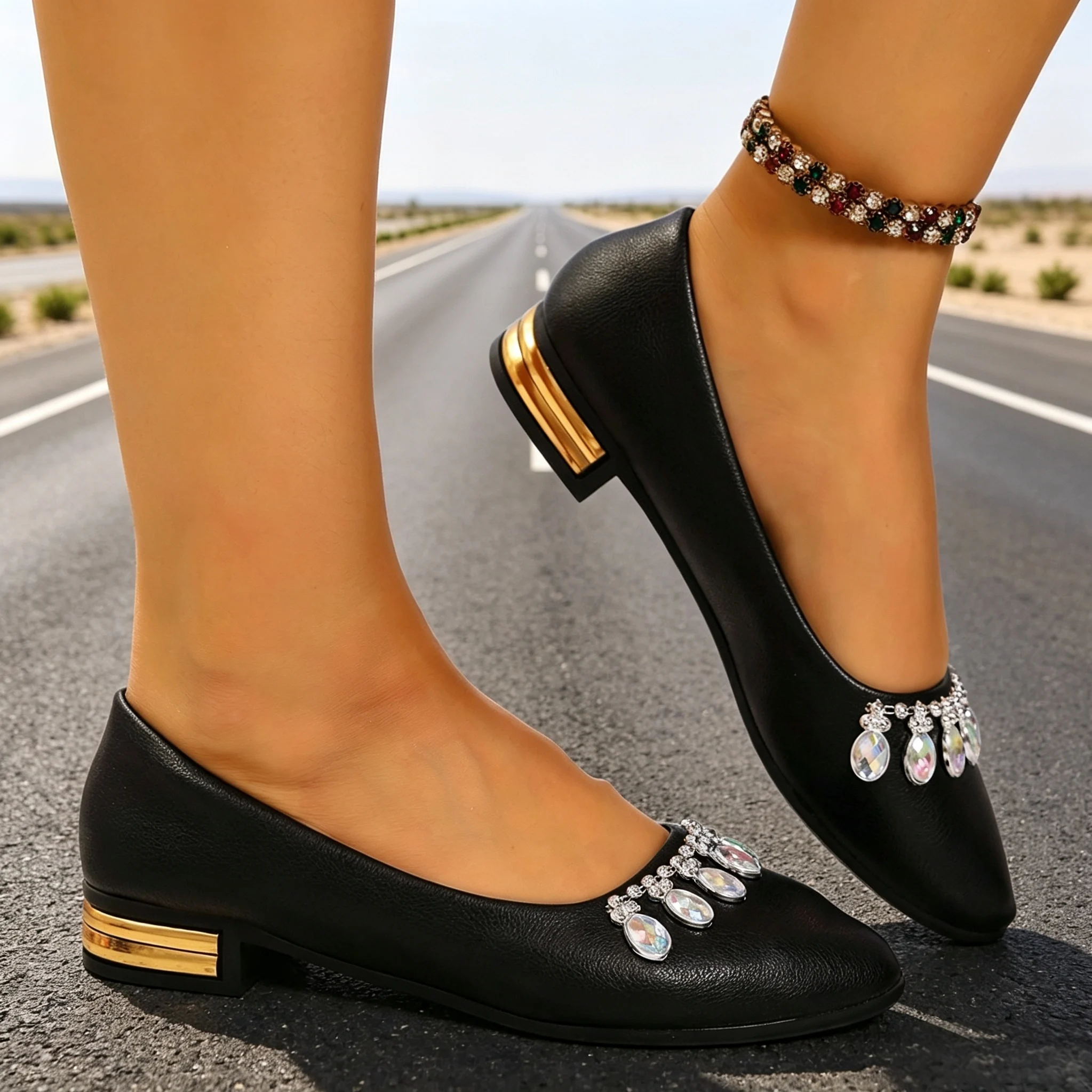 Women Flats Pointed Toe Ballet - Heels ulasan dan harga